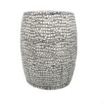 crackle drum side table