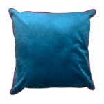 blue velvet scatter cushion
